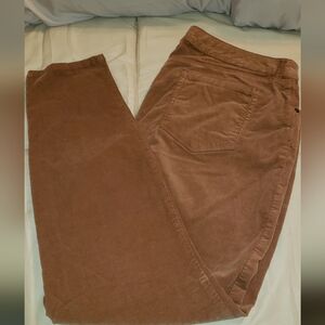 Women's Style & Co Corduroy Pants SZ 14 Camel Brown